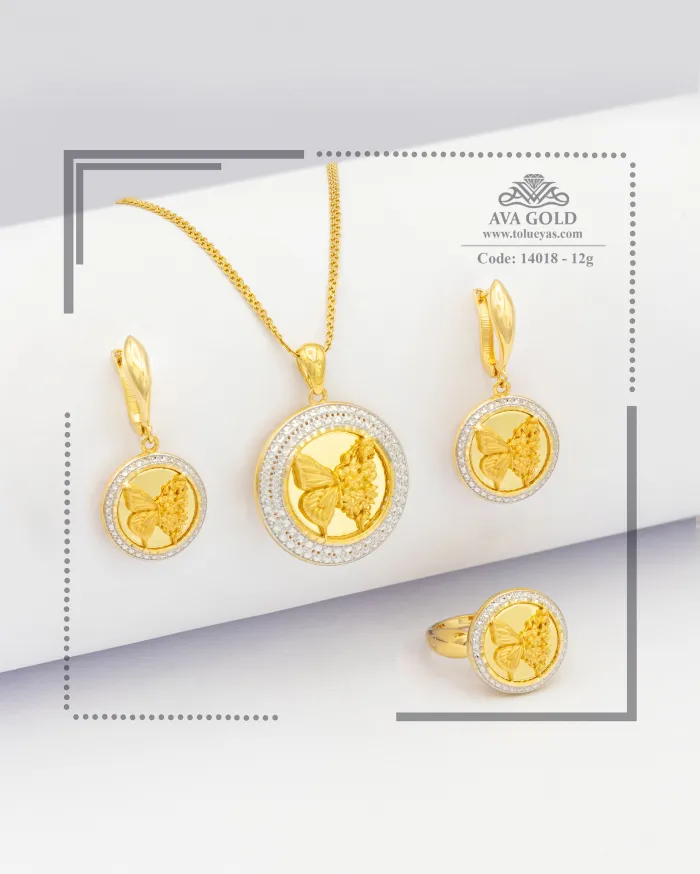 انگشتر طلا زنانه آوا مدل GOLD کد 14018