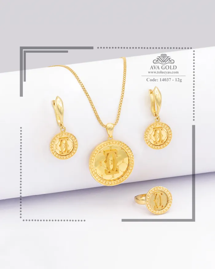 نیم ست طلا آوا مدل رویال 14037