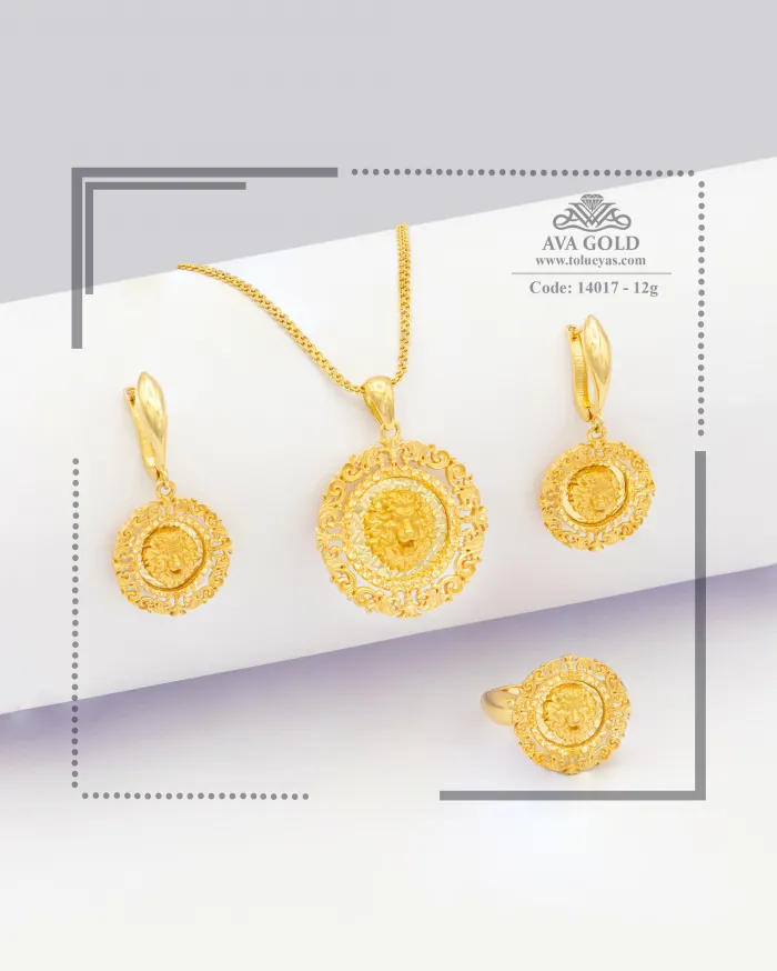 نیم ست طلا آوا مدل رویال 14017